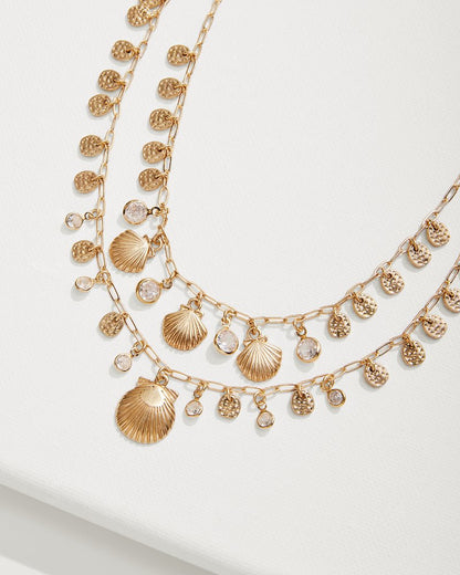 Tommy Bahama | Seaside Layered Charm Statement Necklace / Gold