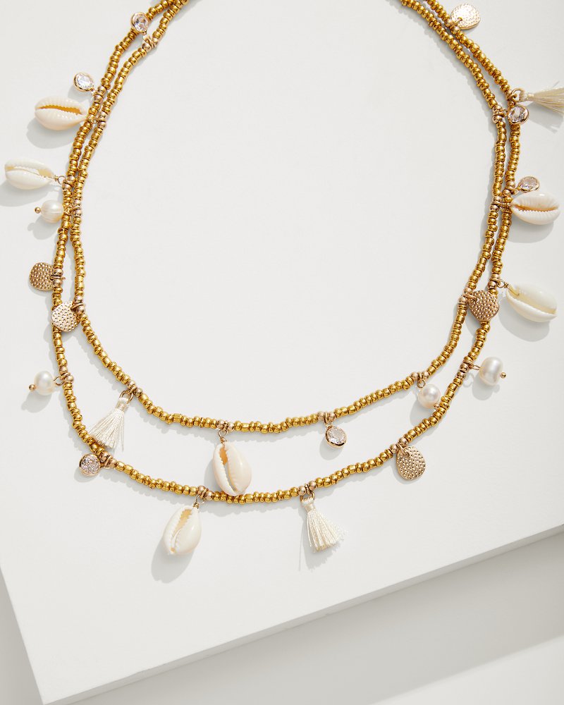 Tommy Bahama | Seaside Cowrie Shell Station Necklace / Gold