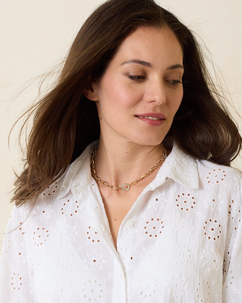 Tommy Bahama | Sanibel Island Crystal Link Necklace / Gold