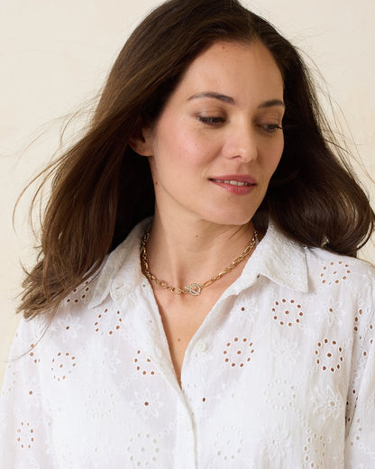 Tommy Bahama | Sanibel Island Crystal Link Necklace / Gold