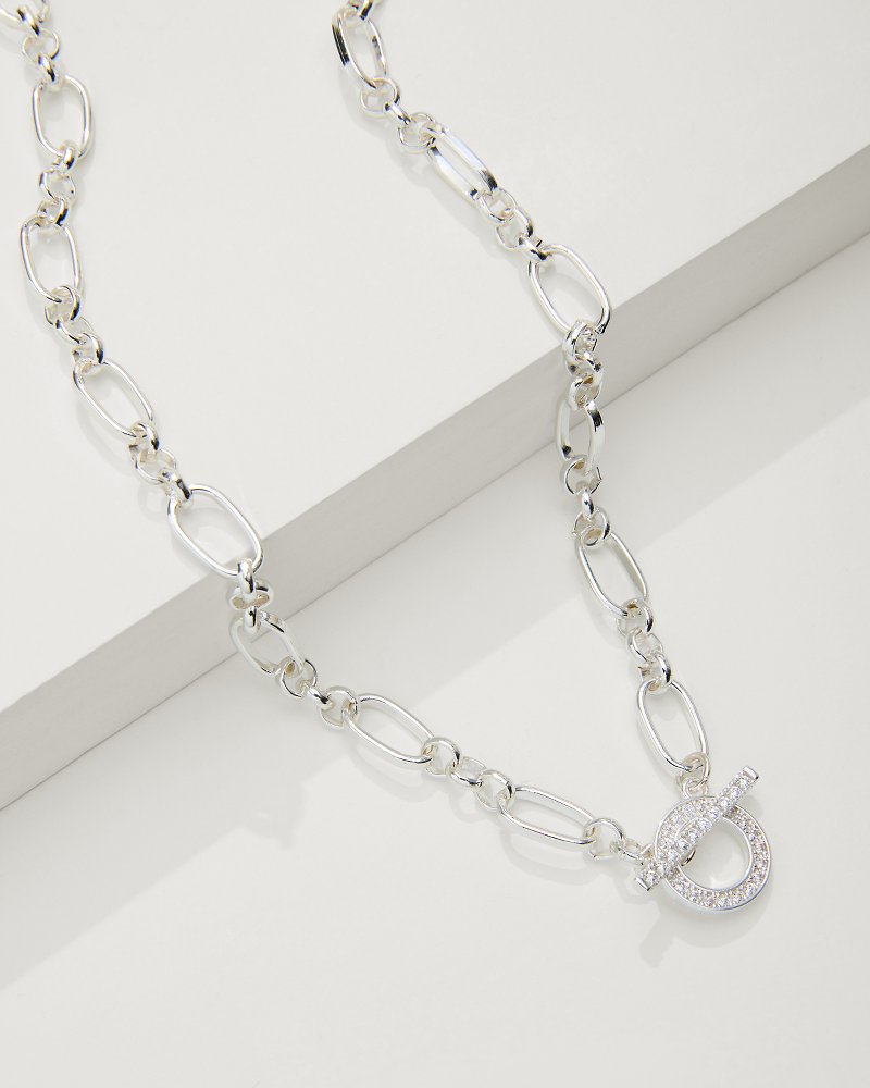 Tommy Bahama | Sanibel Island Crystal Link Necklace / Silver