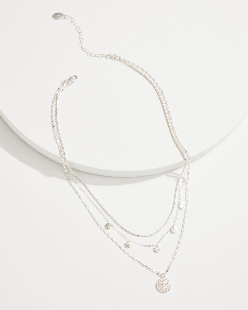 Tommy Bahama | Marco Island Layered Starfish Charm Necklace / Silver