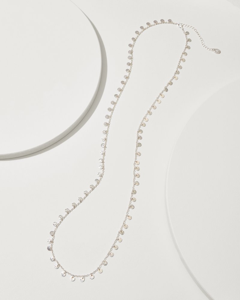 Tommy Bahama | Marco Island Textured Disc Station Necklace / Silver