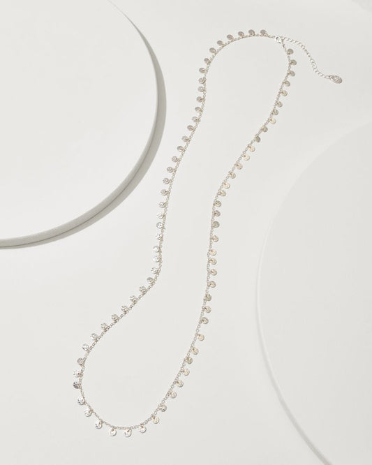 Tommy Bahama | Marco Island Textured Disc Station Necklace / Silver