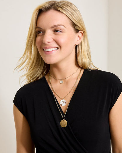 Tommy Bahama | Madeira Mother of Pearl Flower Multi-Row Necklace / Gold