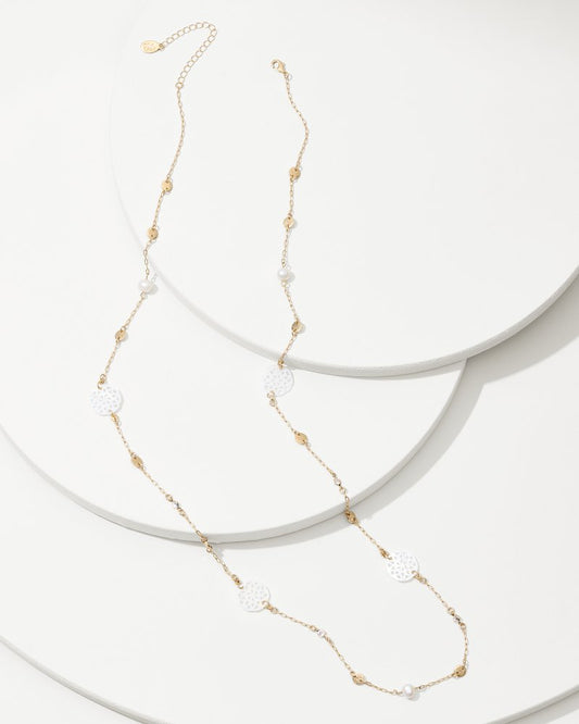 Tommy Bahama | Madeira Mother of Pearl Station Necklace / Gold