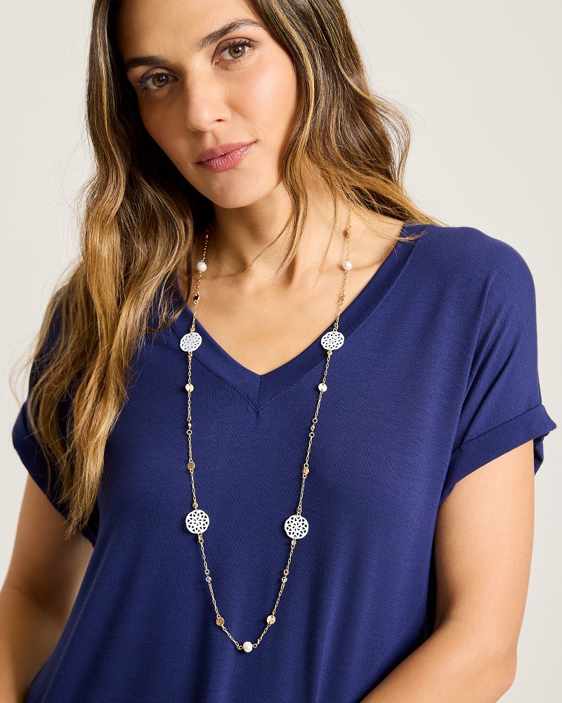 Tommy Bahama | Madeira Mother of Pearl Station Necklace / Gold
