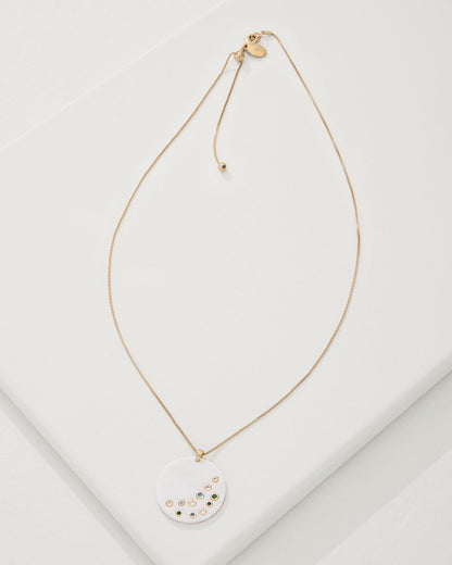 Tommy Bahama | Tidal Treasure Mother of Pearl Disc Pendant Necklace / Gold