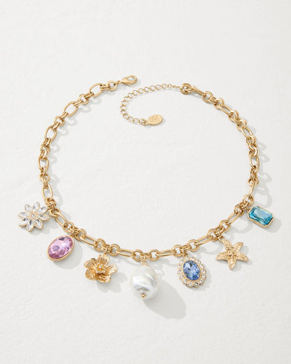 Tommy Bahama | Tidal Treasure Multi-Charm Statement Necklace / Gold
