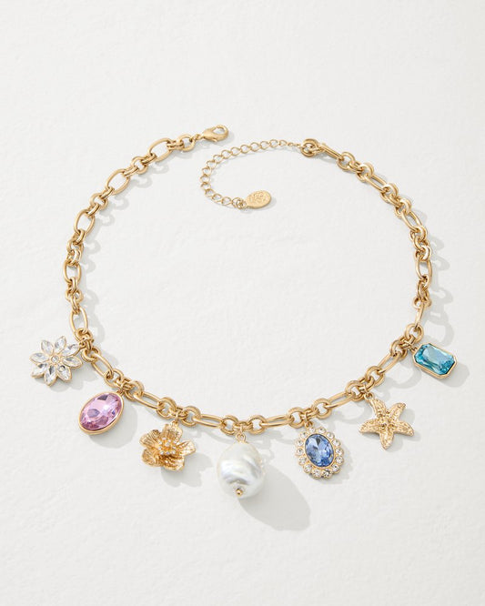 Tommy Bahama | Tidal Treasure Multi-Charm Statement Necklace / Gold