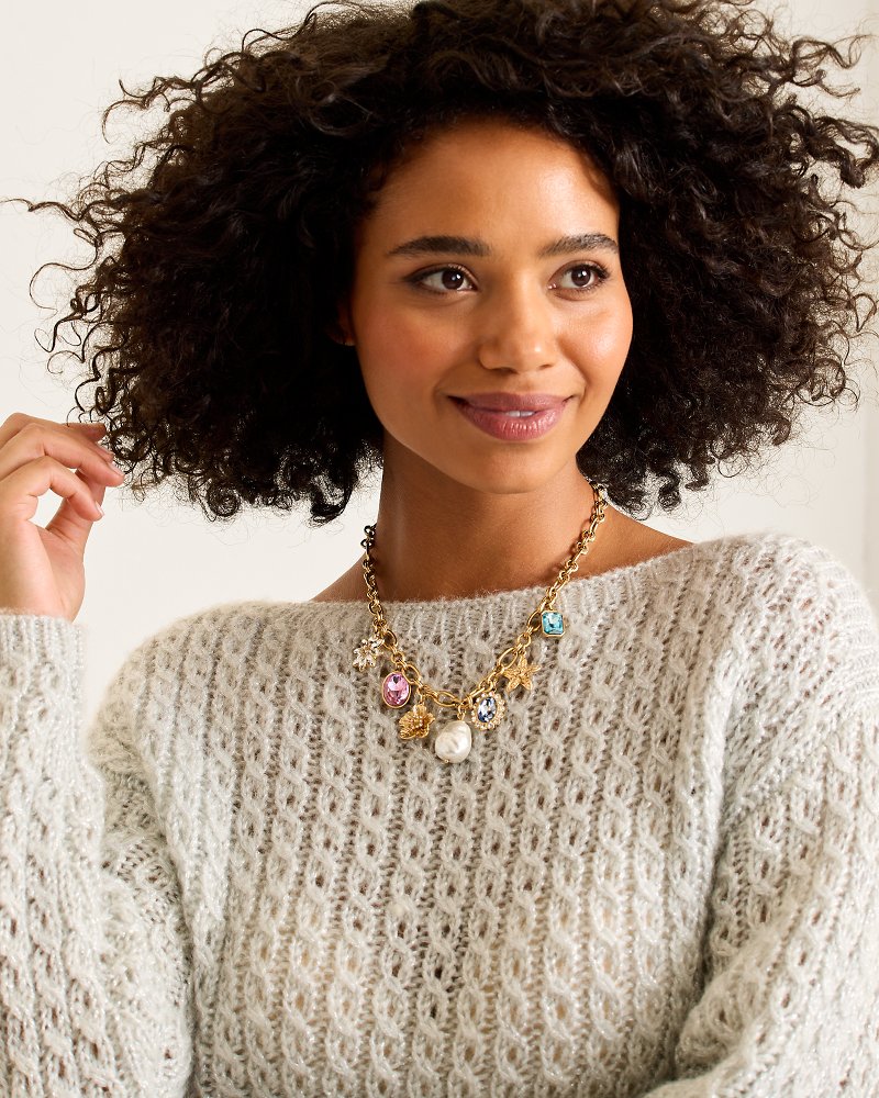 Tommy Bahama | Tidal Treasure Multi-Charm Statement Necklace / Gold