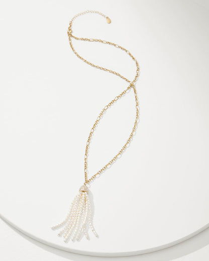 Tommy Bahama | Tidal Treasure Pearl Tassel Necklace / Gold