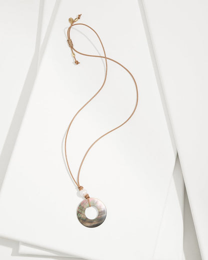 Tommy Bahama | Indigo Shore Grey Shell Pendant Necklace / Gold