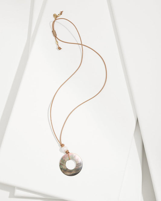 Tommy Bahama | Indigo Shore Grey Shell Pendant Necklace / Gold
