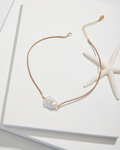 Tommy Bahama | Indigo Shore Pearl Corded Pendant Necklace / Gold