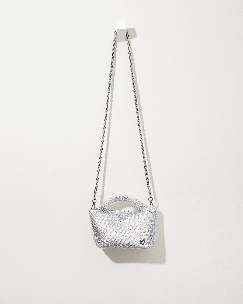 Tommy Bahama | Tiny Mini Woven Crossbody Tote / Silver