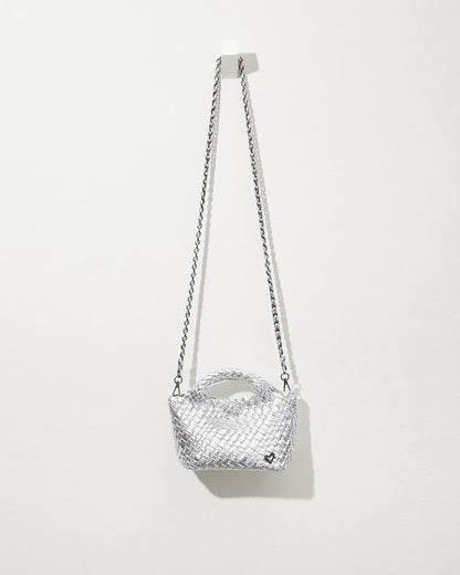 Tommy Bahama | Tiny Mini Woven Crossbody Tote / Silver
