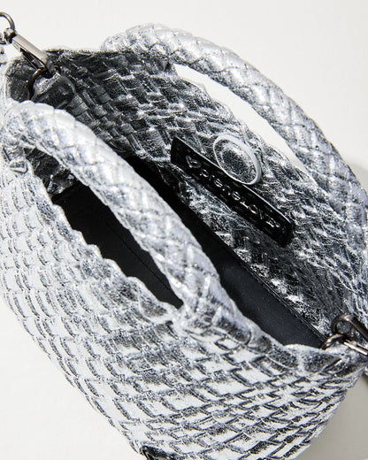 Tommy Bahama | Tiny Mini Woven Crossbody Tote / Silver