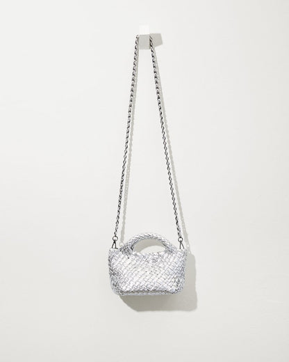 Tommy Bahama | Tiny Mini Woven Crossbody Tote / Silver
