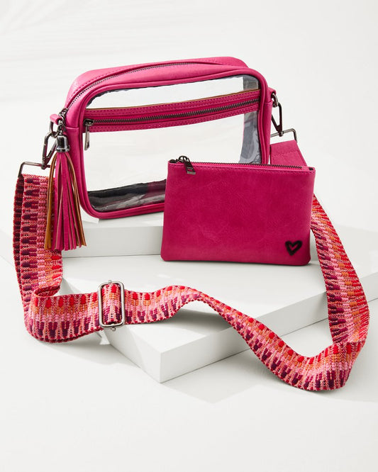 Tommy Bahama | Clear Crossbody Stadium Handbag / Pink