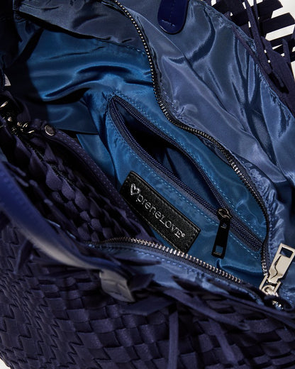 Tommy Bahama | Vulcan Fringe Top Large Tote & Wristlet / Navy