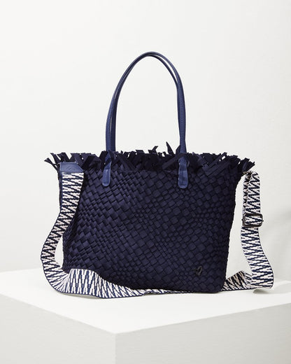 Tommy Bahama | Vulcan Fringe Top Large Tote & Wristlet / Navy