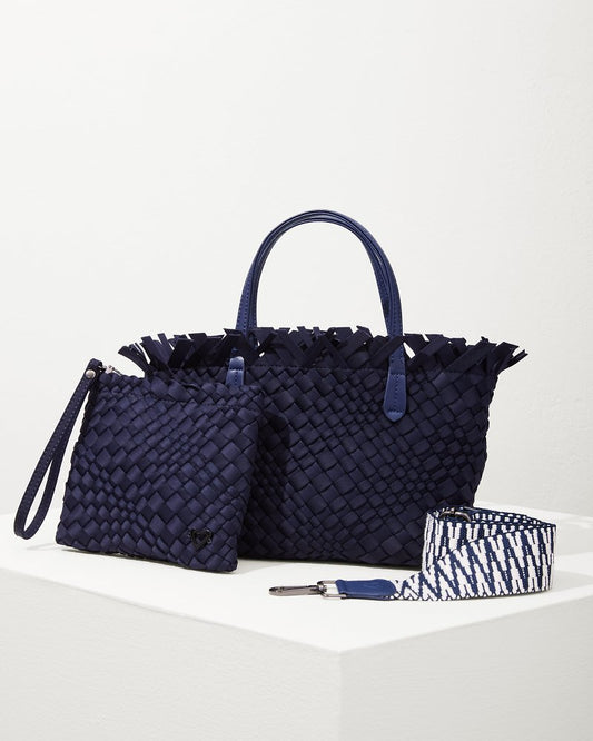 Tommy Bahama | Taunton Fringe Top Small Tote & Wristlet / Navy