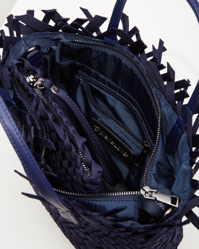 Tommy Bahama | Taunton Fringe Top Small Tote & Wristlet / Navy