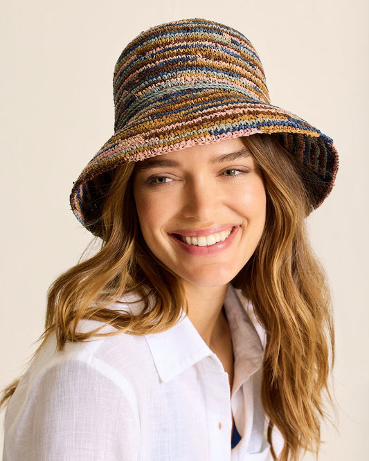 Tommy Bahama | Iris Raffia Bucket Hat / Mixed Brown