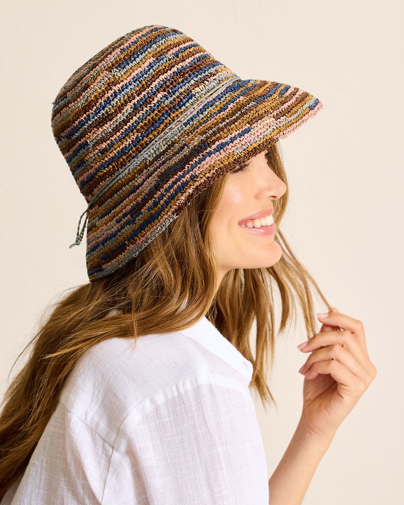 Tommy Bahama | Iris Raffia Bucket Hat / Mixed Brown
