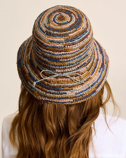 Tommy Bahama | Iris Raffia Bucket Hat / Mixed Brown