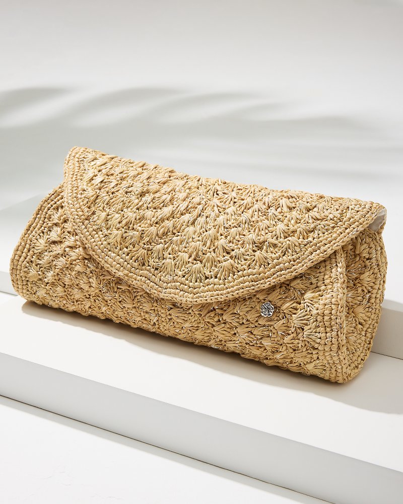 Tommy Bahama | Rimini Raffia Clutch / Natural/Silver
