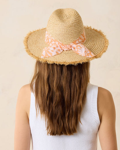 Tommy Bahama | Seaside Continental Raffia Hat / Natural/Coral