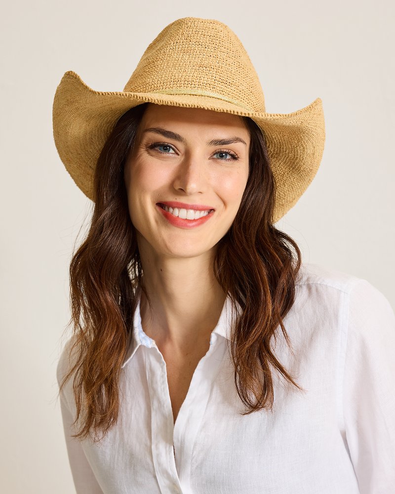 Tommy Bahama | Raffia Crochet Cowboy Hat / Natural/Gold