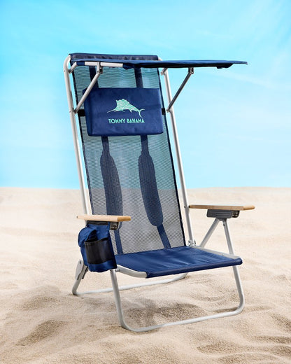 Tommy Bahama | Tommy Bahama Mesh Beach Chair With Shade / Navy