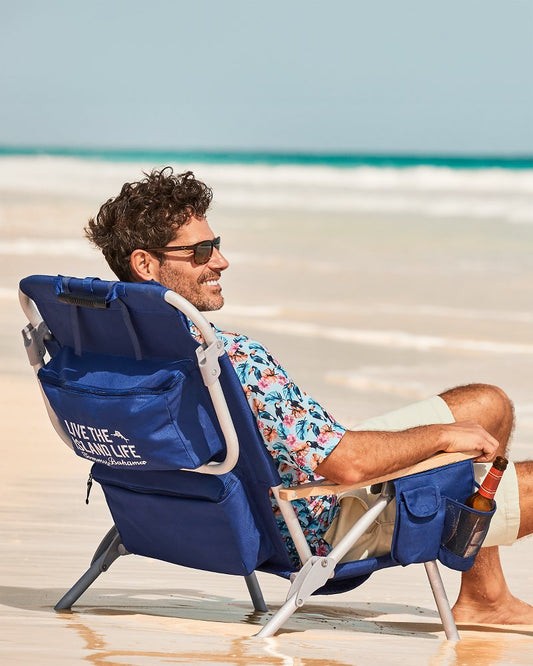 Tommy Bahama | Tommy Bahama Wavy Marlin Deluxe Backpack Beach Chair / Navy
