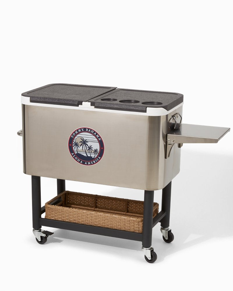 Tommy Bahama | 100-qt. Rolling Cooler / Silver