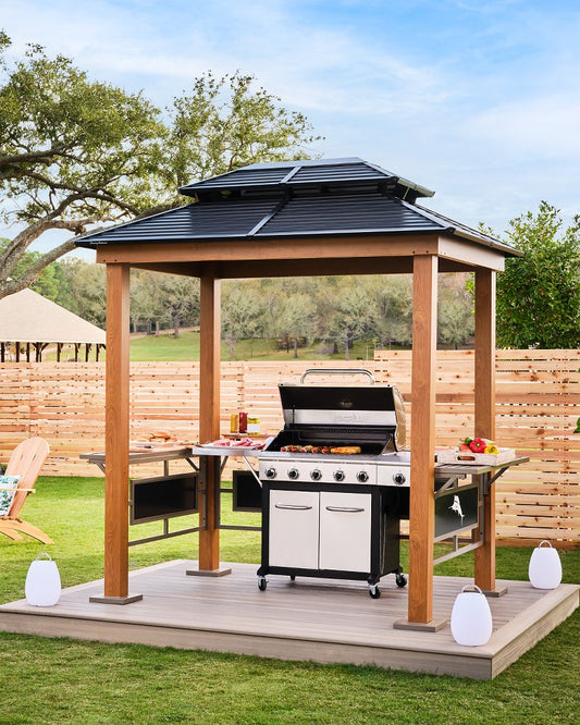 Tommy Bahama | Maui Grill Galvanized Steel Roof Shelter / Natural