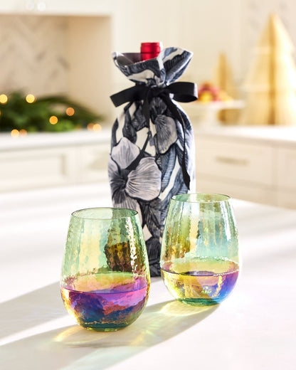 Tommy Bahama | Upcycled Wine Bottle Gift Bag / Black