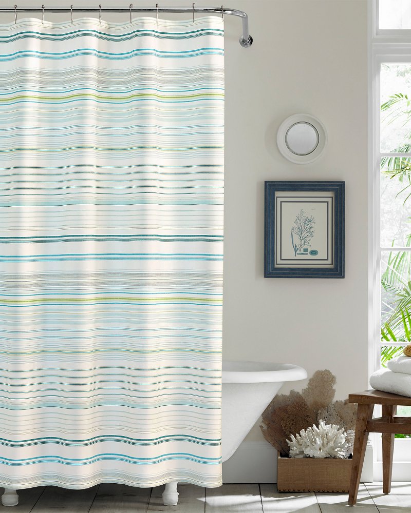 Tommy Bahama | La Scala Breezer Shower Curtain / Green