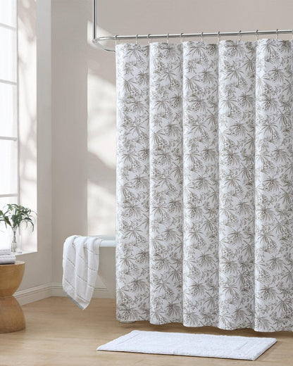 Tommy Bahama | Pen and Ink Bahama Brown Palm Shower Curtain / Brown