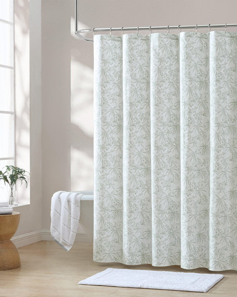 Tommy Bahama | Pen and Ink Spring Green Palm Shower Curtain / Green