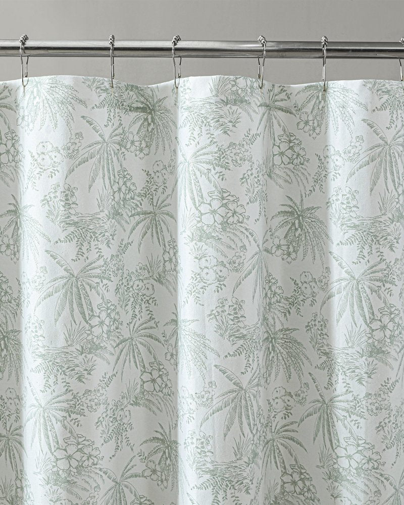 Tommy Bahama | Pen and Ink Spring Green Palm Shower Curtain / Green