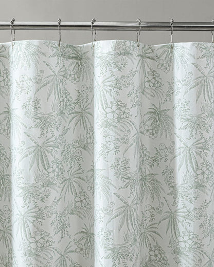 Tommy Bahama | Pen and Ink Spring Green Palm Shower Curtain / Green