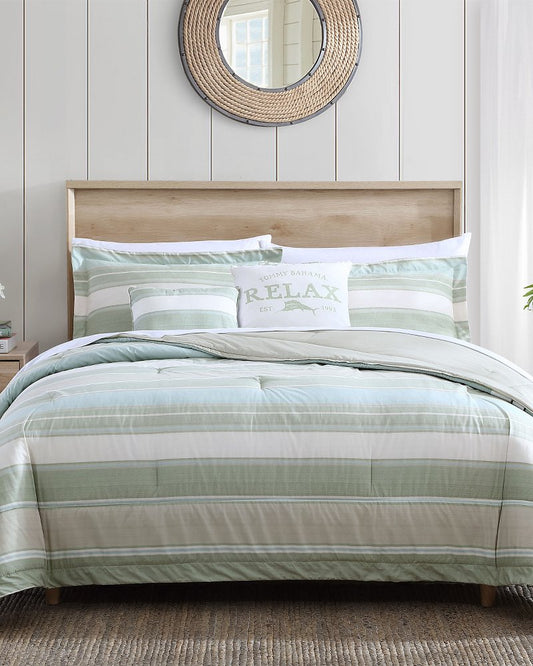 Tommy Bahama | Serenity 5-Piece King Comforter Set / Green