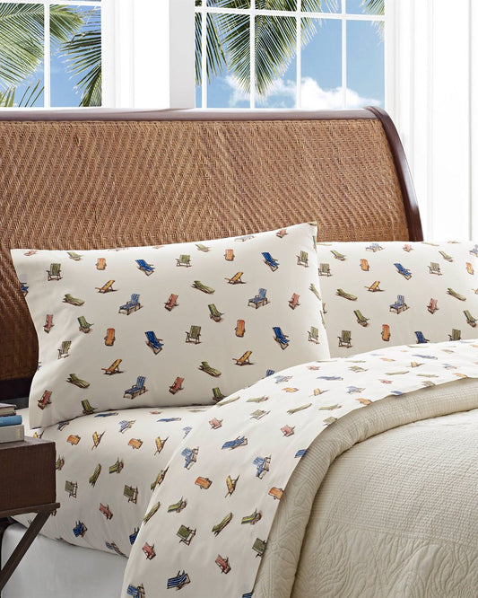 Tommy Bahama | Beach Chairs Sheet Set, King / Multicolor