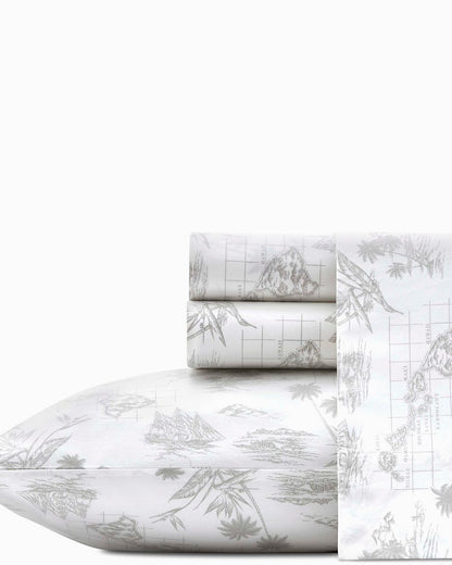 Tommy Bahama | Vintage Map Sheet Set, King / Grey