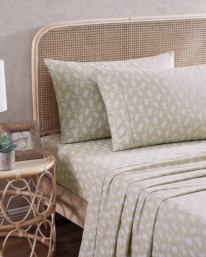 Tommy Bahama | Aloha Pineapple Queen Sheet Set / Sage Green