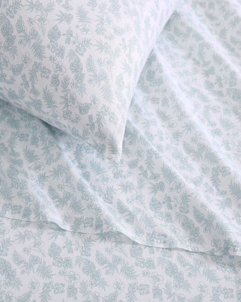 Tommy Bahama | Hibiscus Bloom 4-Piece Queen Sheet Set / Green
