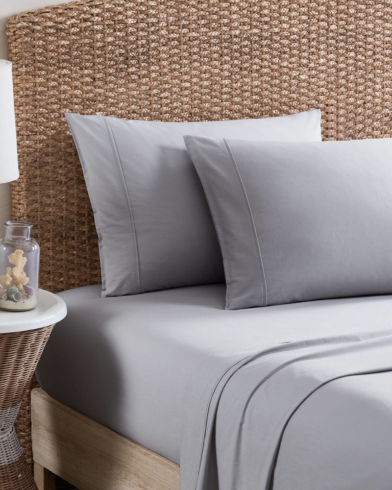 Tommy Bahama | Solid 4-Piece Queen Sheet Set / Dove Grey